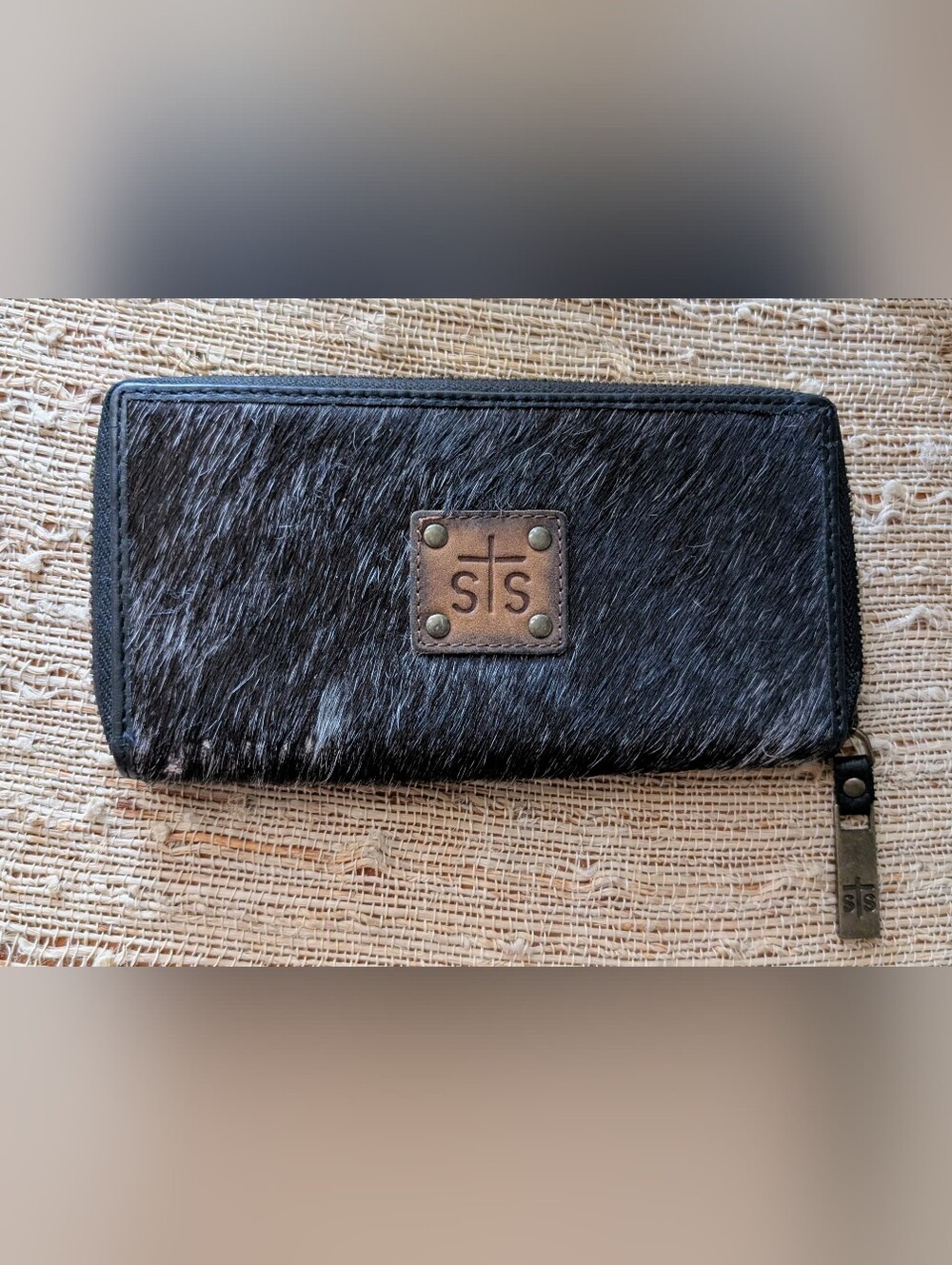 STS Ranchwear calf hair wallet